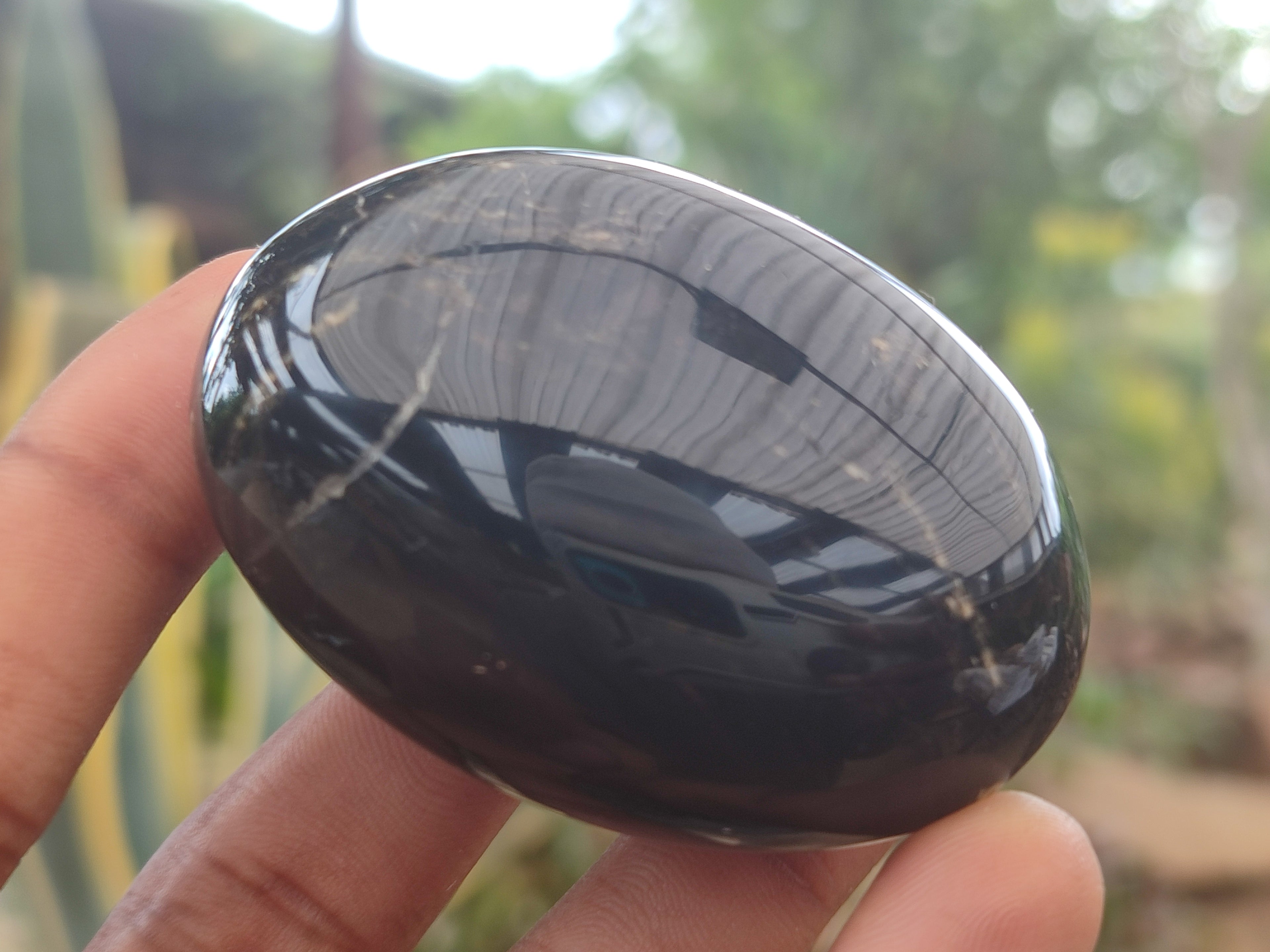 Polished Black Tourmaline Palm Stones x 12 From Madagascar - Toprock Gemstones and Minerals 