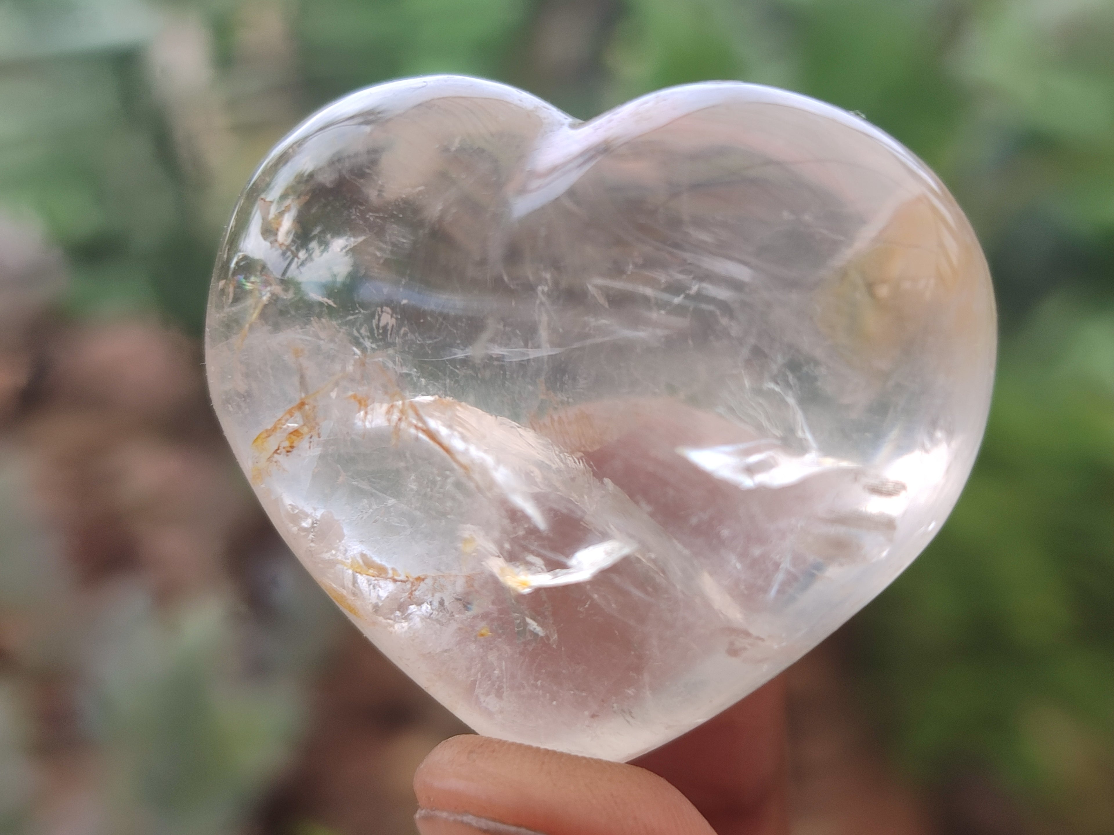 Polished Clear Quartz Gemstone Hearts x 12 From Madagascar - Toprock Gemstones and Minerals 