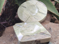 Polished Butter Jade Ashtrays x 2 From South Africa - Toprock Gemstones and Minerals 