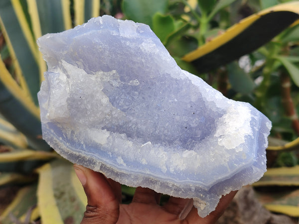 Natural Etched Blue Chalcedony Specimens x 3 From Nsanje, Malawi - Toprock Gemstones and Minerals 