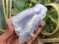 Natural Etched Blue Chalcedony Specimens x 3 From Nsanje, Malawi - Toprock Gemstones and Minerals 