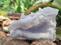 Natural Etched Blue Chalcedony Specimens x 3 From Nsanje, Malawi - Toprock Gemstones and Minerals 