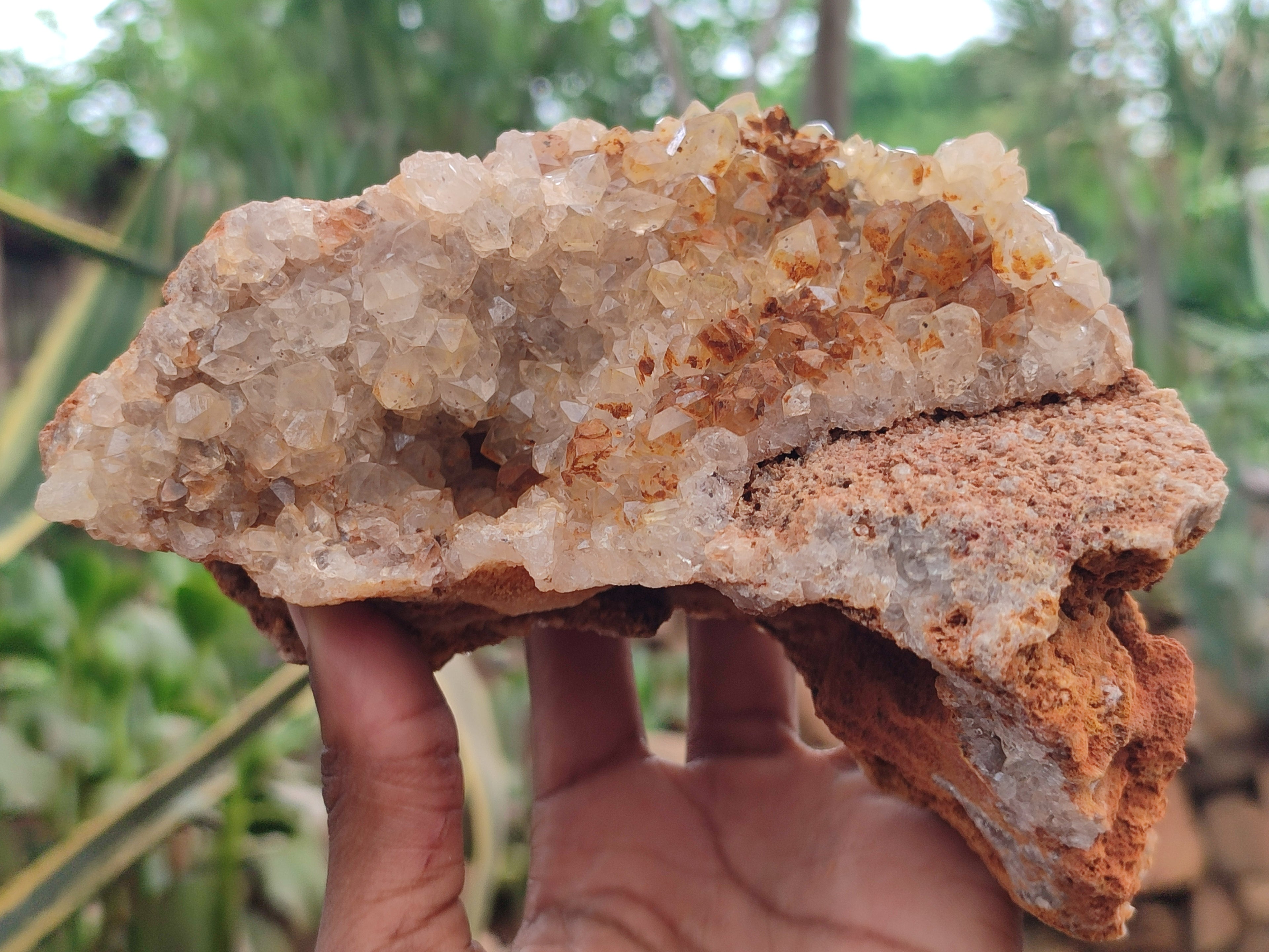 Natural Limonite Quartz Clusters x 2 From Solwezi, Zambia - Toprock Gemstones and Minerals 