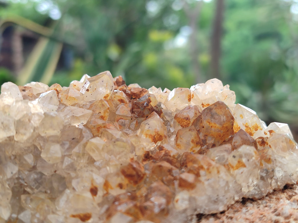 Natural Limonite Quartz Clusters x 2 From Solwezi, Zambia - Toprock Gemstones and Minerals 