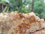 Natural Limonite Quartz Clusters x 2 From Solwezi, Zambia - Toprock Gemstones and Minerals 