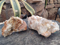 Natural Limonite Quartz Clusters x 2 From Solwezi, Zambia - Toprock Gemstones and Minerals 