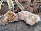 Natural Limonite Quartz Clusters x 2 From Solwezi, Zambia - Toprock Gemstones and Minerals 