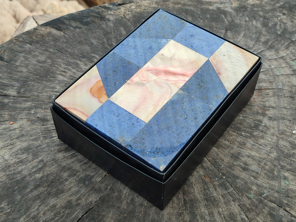 Hand Made Stone Jewellery Box x 1 From Southern Africa - Toprock Gemstones and Minerals 