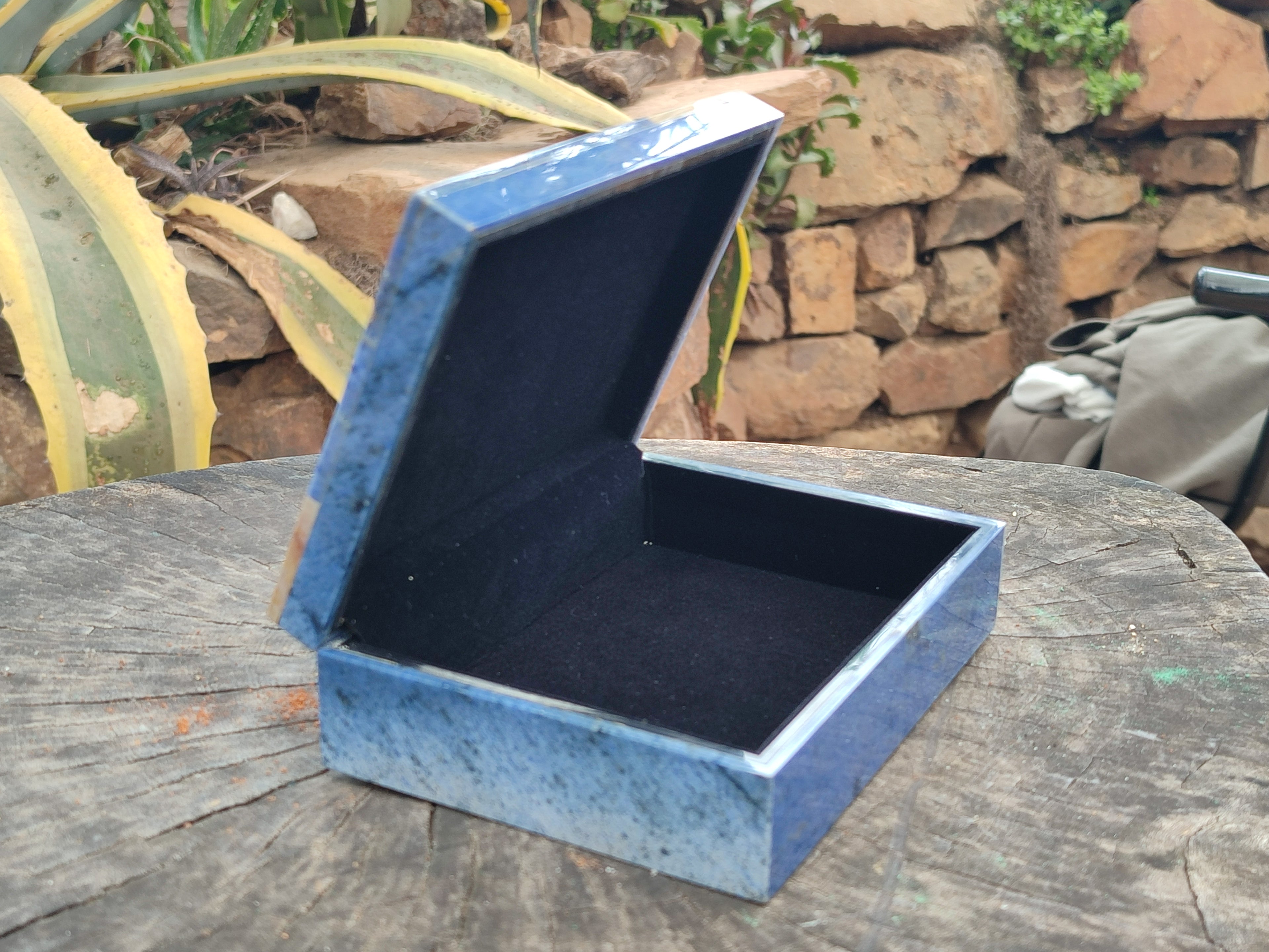 Hand Made Stone Jewellery Box x 1 From Southern Africa - Toprock Gemstones and Minerals 