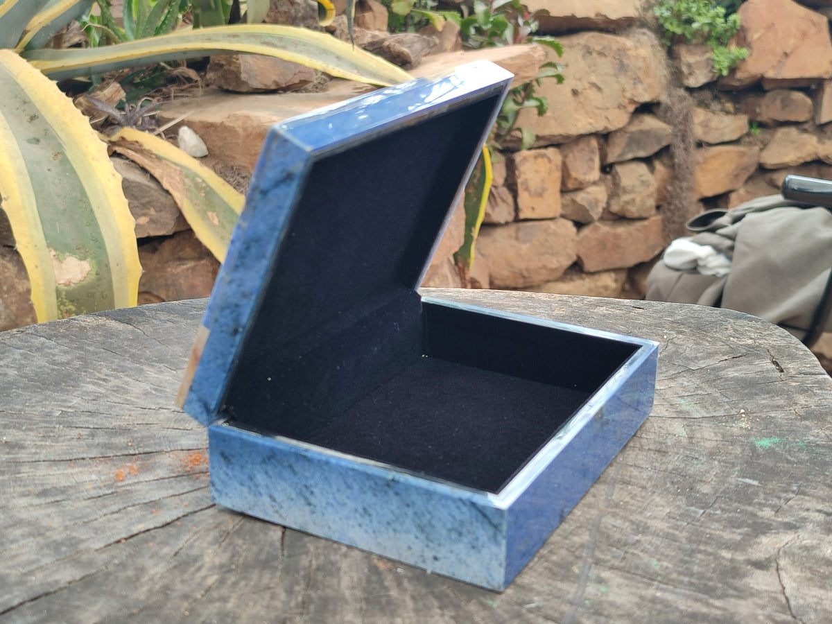Hand Made Stone Jewellery Box x 1 From Southern Africa - Toprock Gemstones and Minerals 