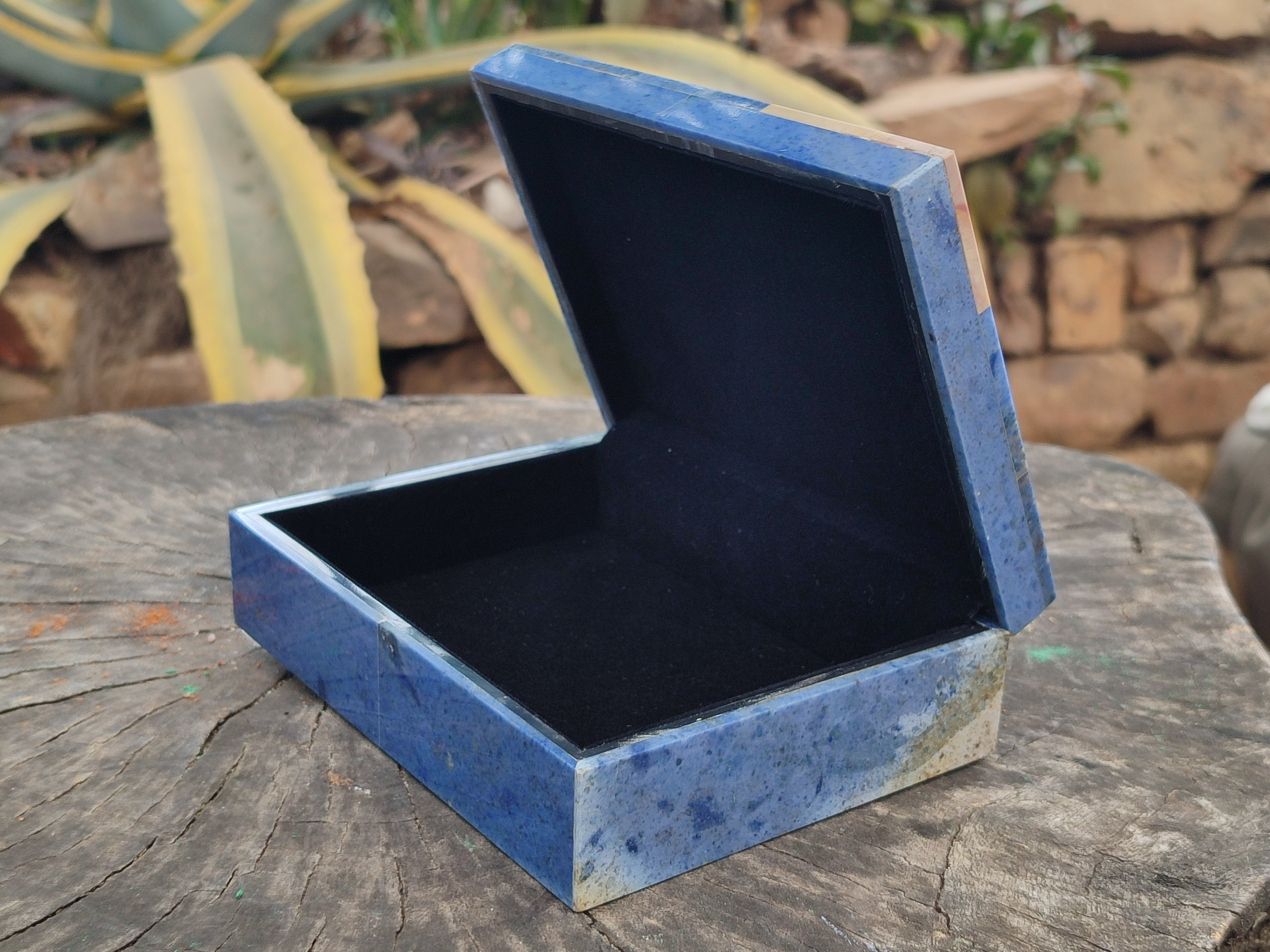 Hand Made Stone Jewellery Box x 1 From Southern Africa - Toprock Gemstones and Minerals 