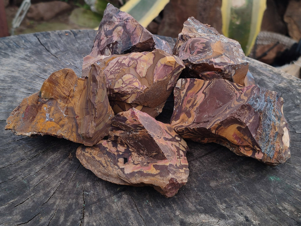 Natural Nguni Jasper Cobbed Specimens x 6 From Prieska, South Africa - Toprock Gemstones and Minerals 
