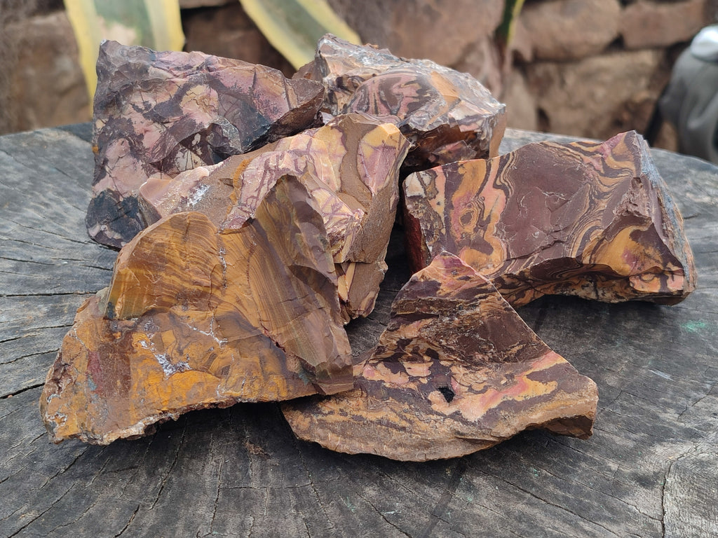 Natural Nguni Jasper Cobbed Specimens x 6 From Prieska, South Africa - Toprock Gemstones and Minerals 