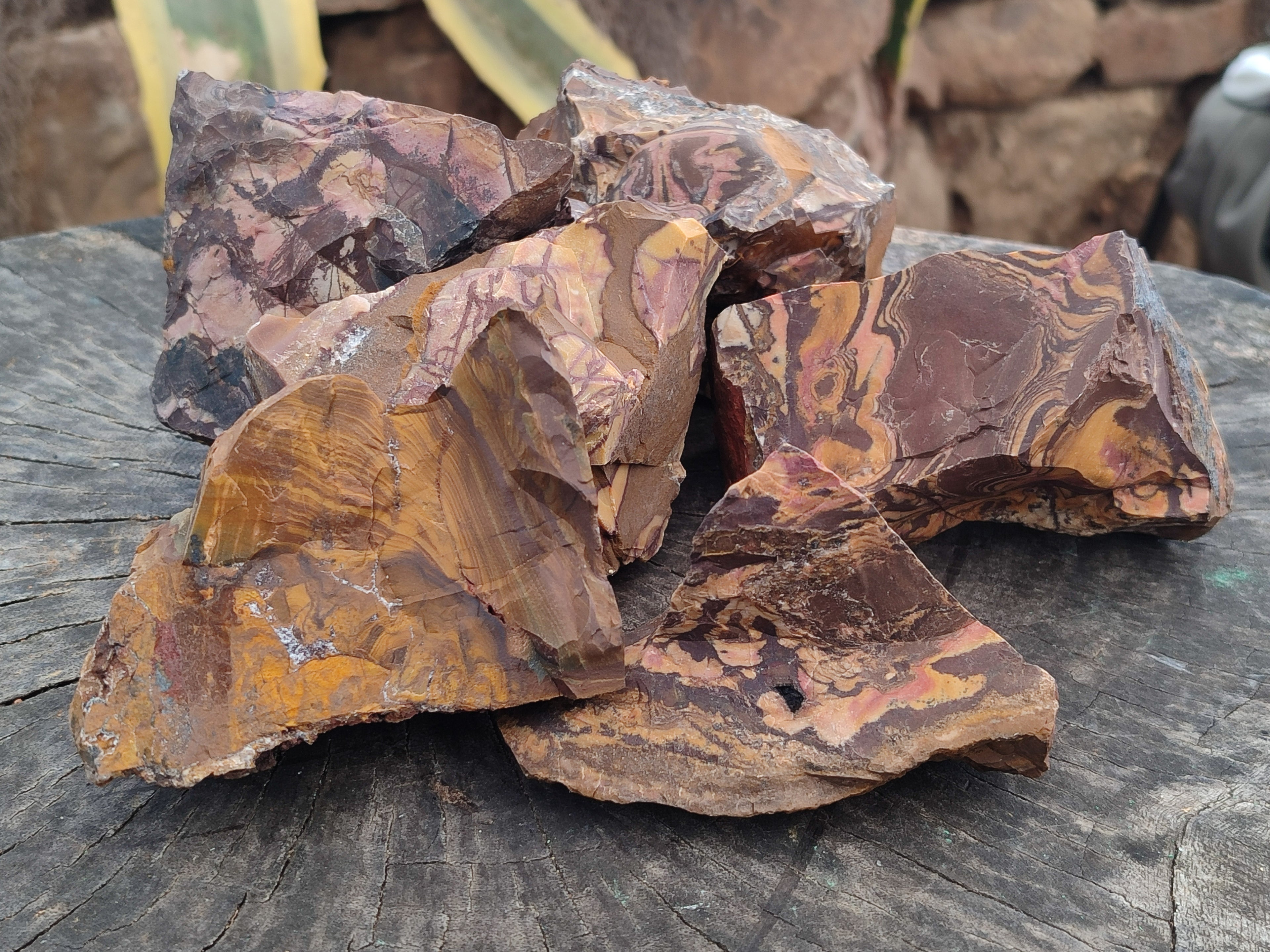 Natural Nguni Jasper Cobbed Specimens x 6 From Prieska, South Africa - Toprock Gemstones and Minerals 