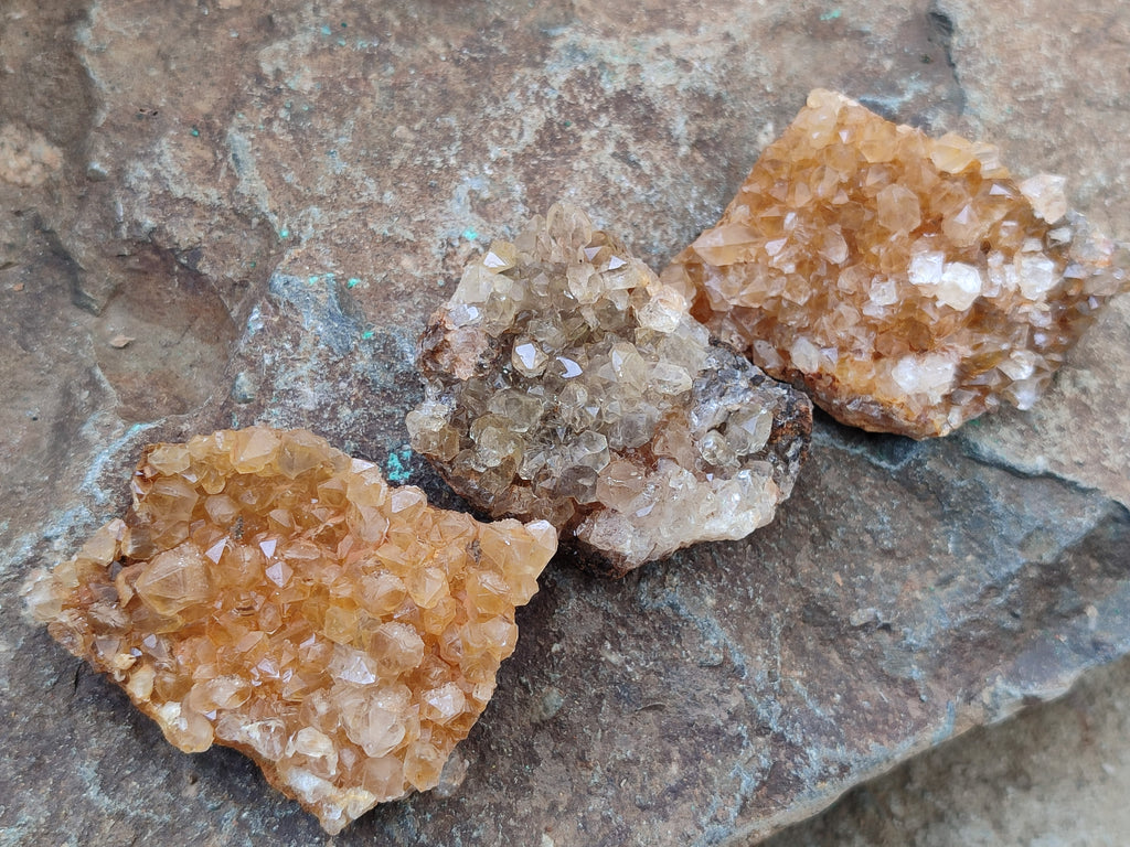 Natural Limonite Quartz Clusters x 24 From Solwezi, Zambia - Toprock Gemstones and Minerals 