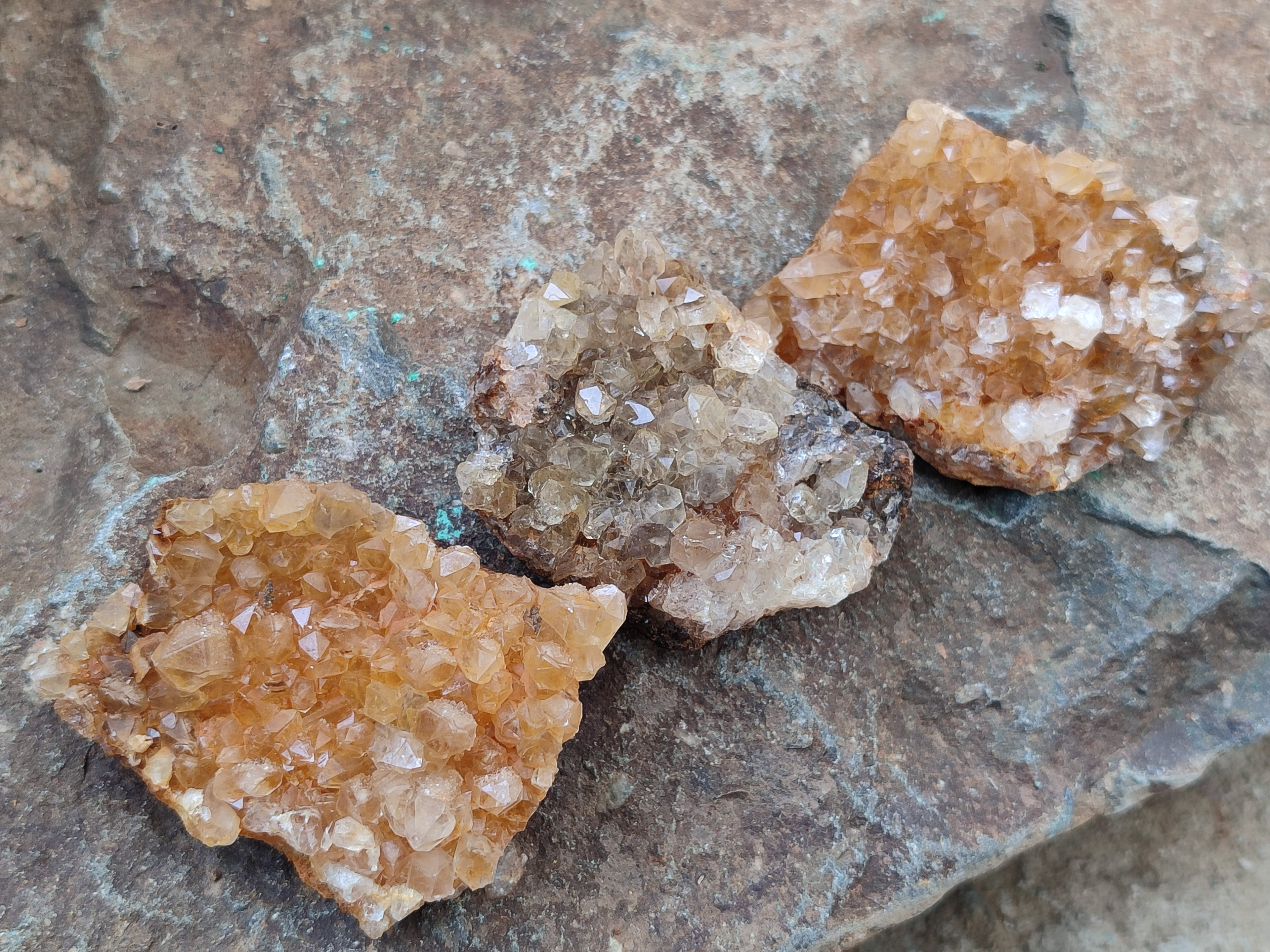 Natural Limonite Quartz Clusters x 24 From Solwezi, Zambia - Toprock Gemstones and Minerals 