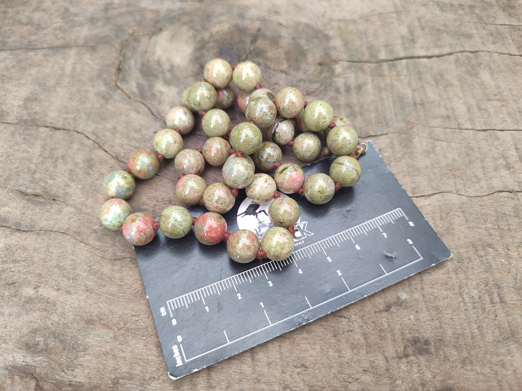 Polished Unakite Beaded Necklace - Sold Per Item - From South Africa - Toprock Gemstones and Minerals 