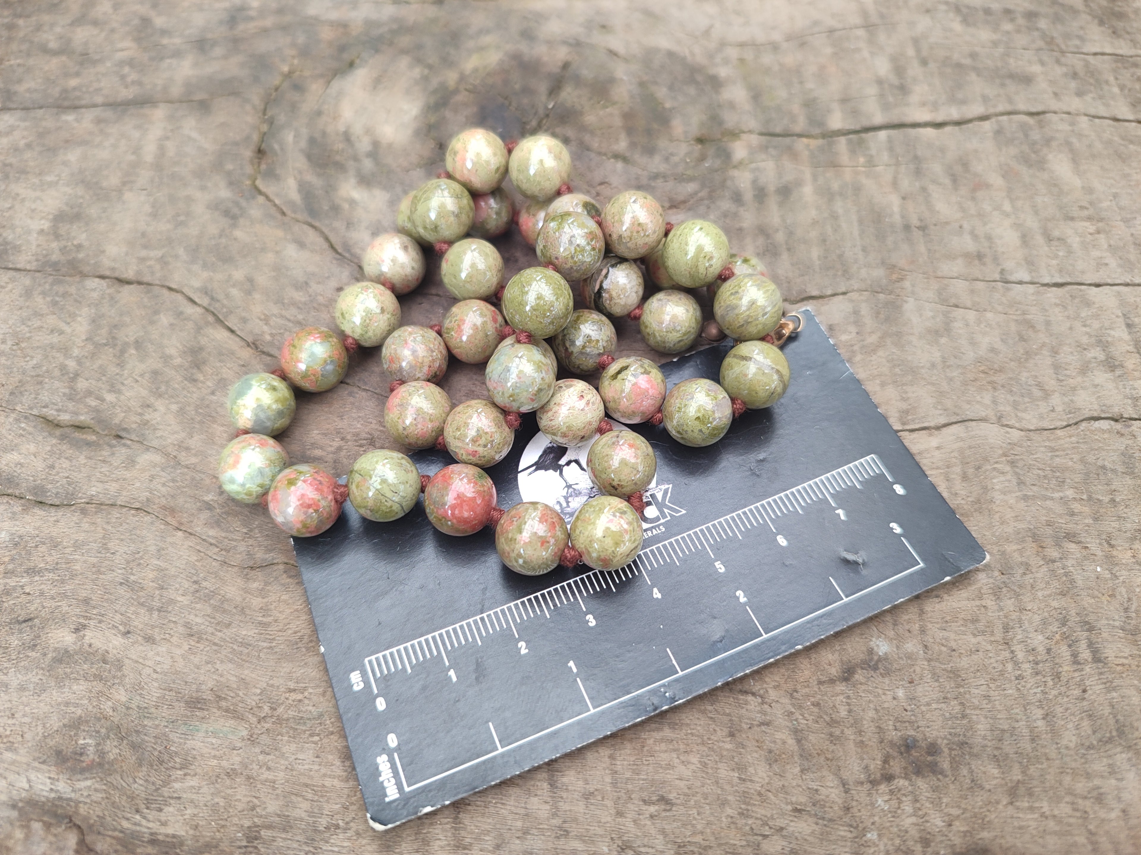 Polished Unakite Beaded Necklace - Sold Per Item - From South Africa - Toprock Gemstones and Minerals 
