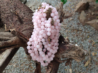 Polished Rose Quartz Ball Shaped Bead Necklace - Sold Per Item - From Madagascar
