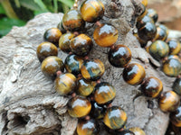 Polished Golden Tigers Eye Bead Necklaces - Sold Per Item - From South Africa