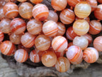 Polished Red Banded Sardonyx Tibetan Agate Bead Necklace - Sold Per Item- From Tibet - Toprock Gemstones and Minerals 
