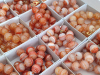 Polished Red Banded Sardonyx Tibetan Agate Bead Necklace - Sold Per Item- From Tibet
