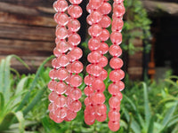 Polished Strawberry Quartz Bead Necklaces - Sold Per Item - From China