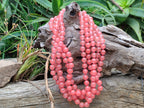 Polished Strawberry Quartz Bead Necklaces - Sold Per Item - From China - Toprock Gemstones and Minerals 