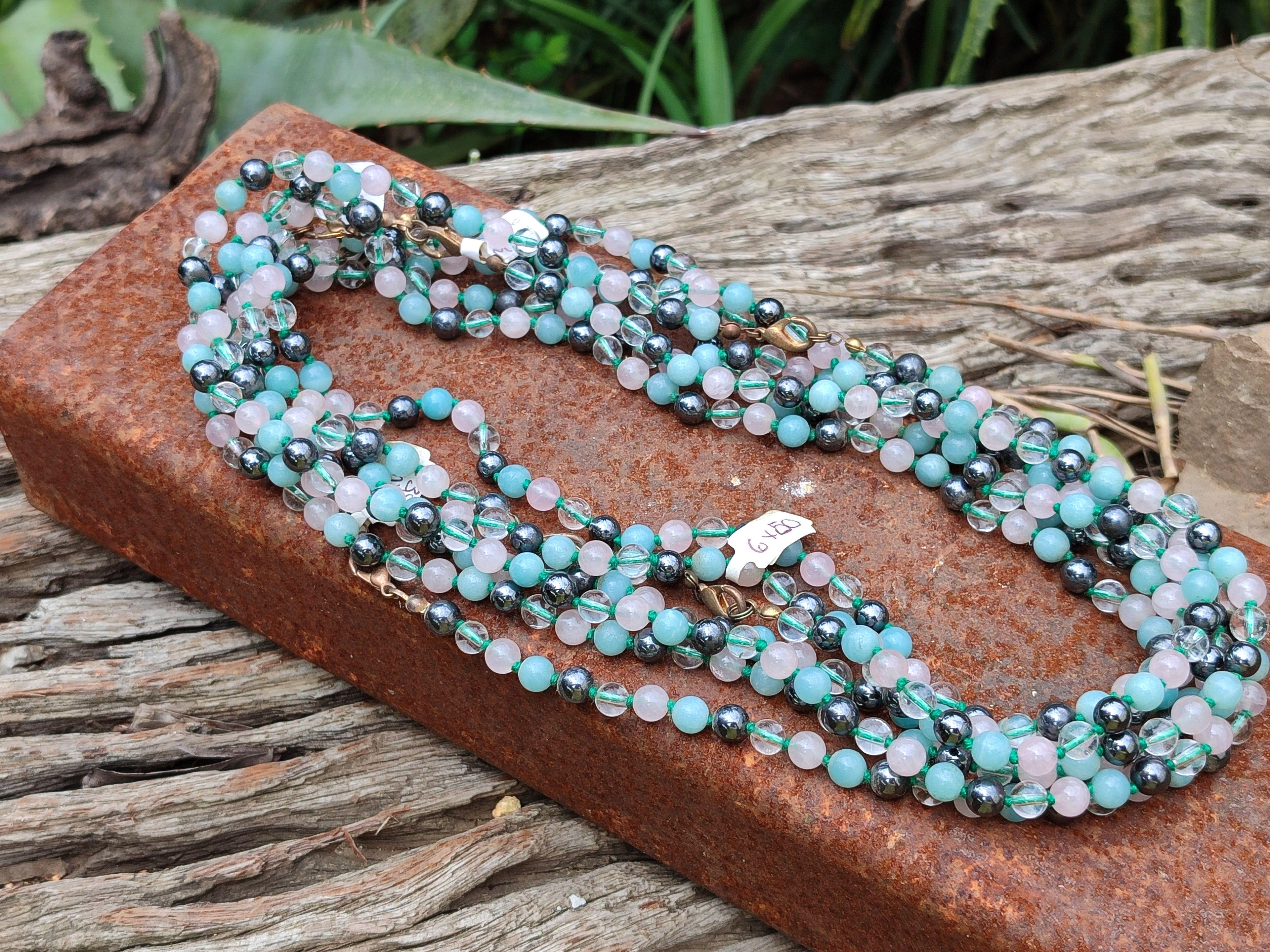 Polished Mixed Stone Bead Necklaces - Sold Per Item - From South Africa - Toprock Gemstones and Minerals 