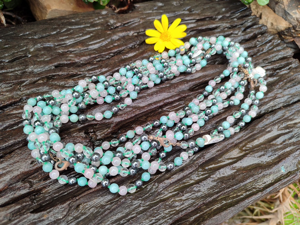 Polished Mixed Stone Bead Necklaces - Sold Per Item - From South Africa - Toprock Gemstones and Minerals 