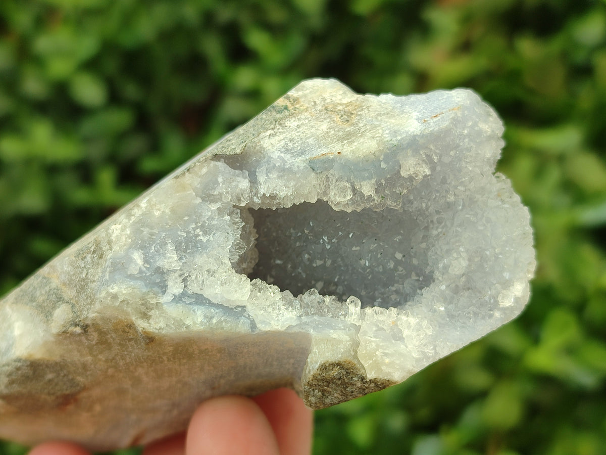 Natural Blue Lace Agate Geode Specimens x 12 From Malawi - Toprock Gemstones and Minerals 