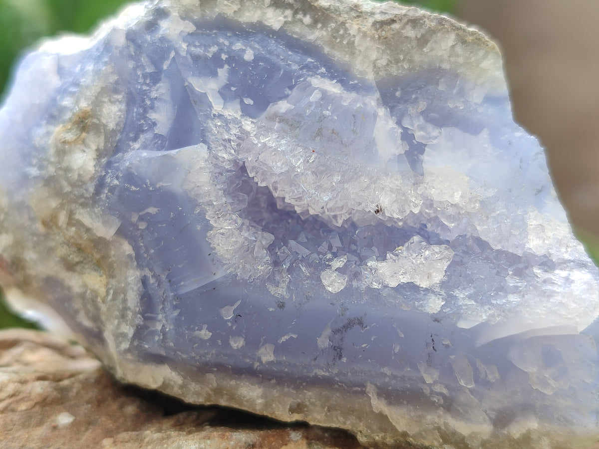 Natural Blue Lace Agate Geode Specimens x 12 From Malawi - Toprock Gemstones and Minerals 