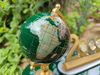 Hand Made Gemstone World Globe Desk Set x 1 From China - Toprock Gemstones and Minerals 