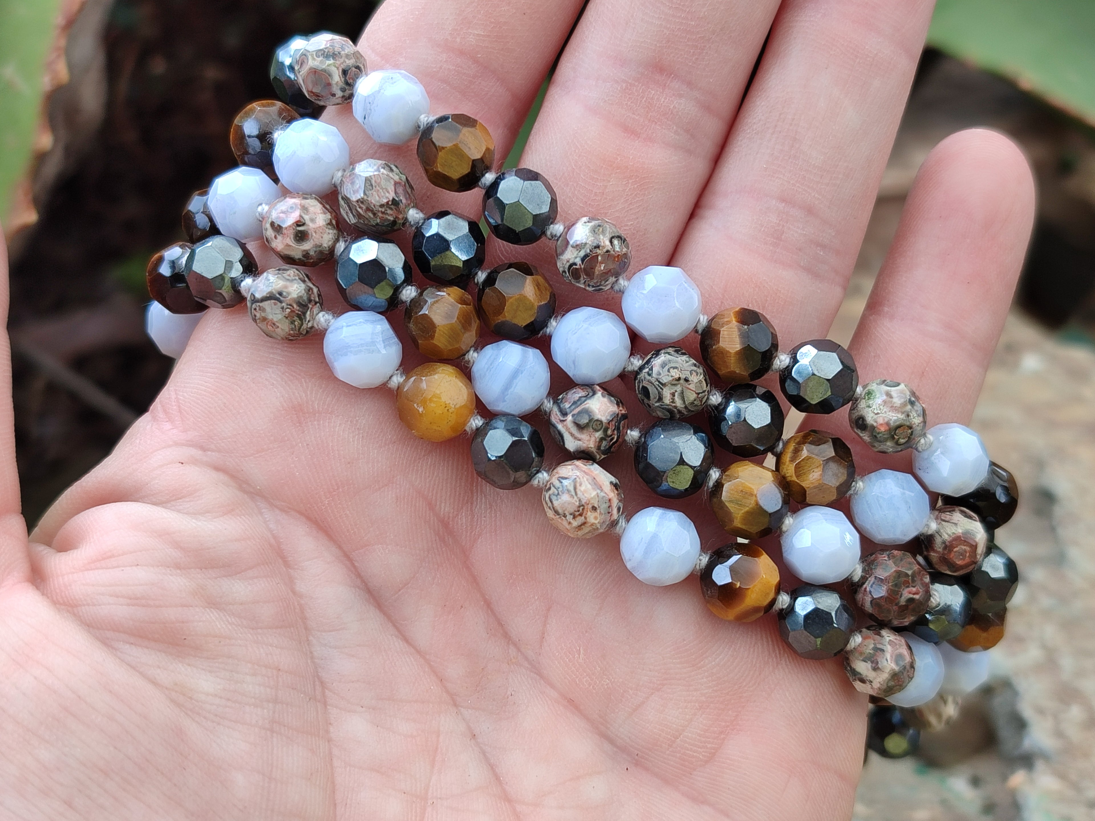 Hand Made Mixed Stone Bead Necklaces x 6 From China - Toprock Gemstones and Minerals 