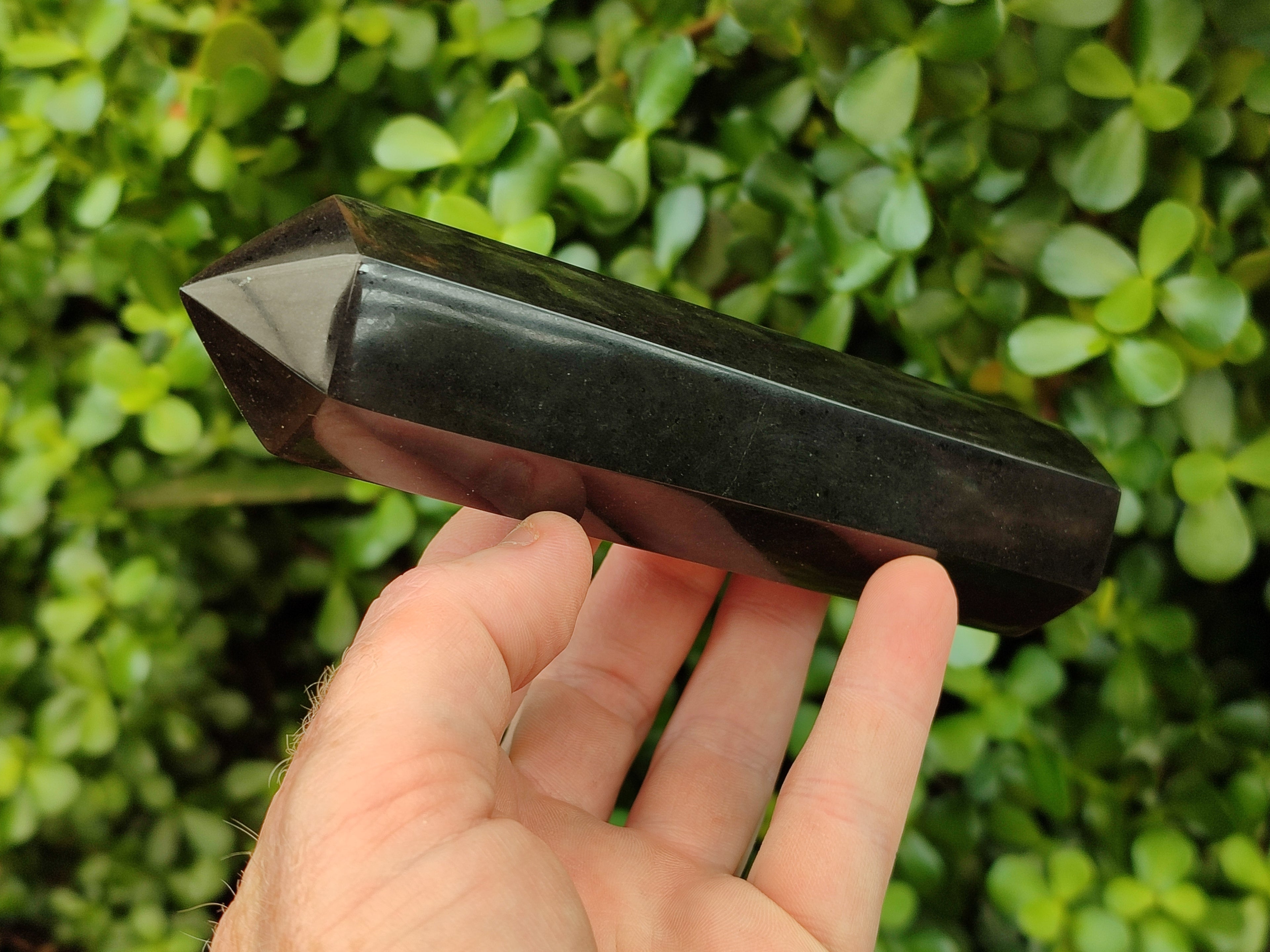 Polished Black Basalt Points x 5 From Antsirabe, Madagascar - Toprock Gemstones and Minerals 