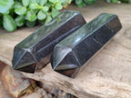 Polished Black Basalt Points x 5 From Antsirabe, Madagascar - Toprock Gemstones and Minerals 