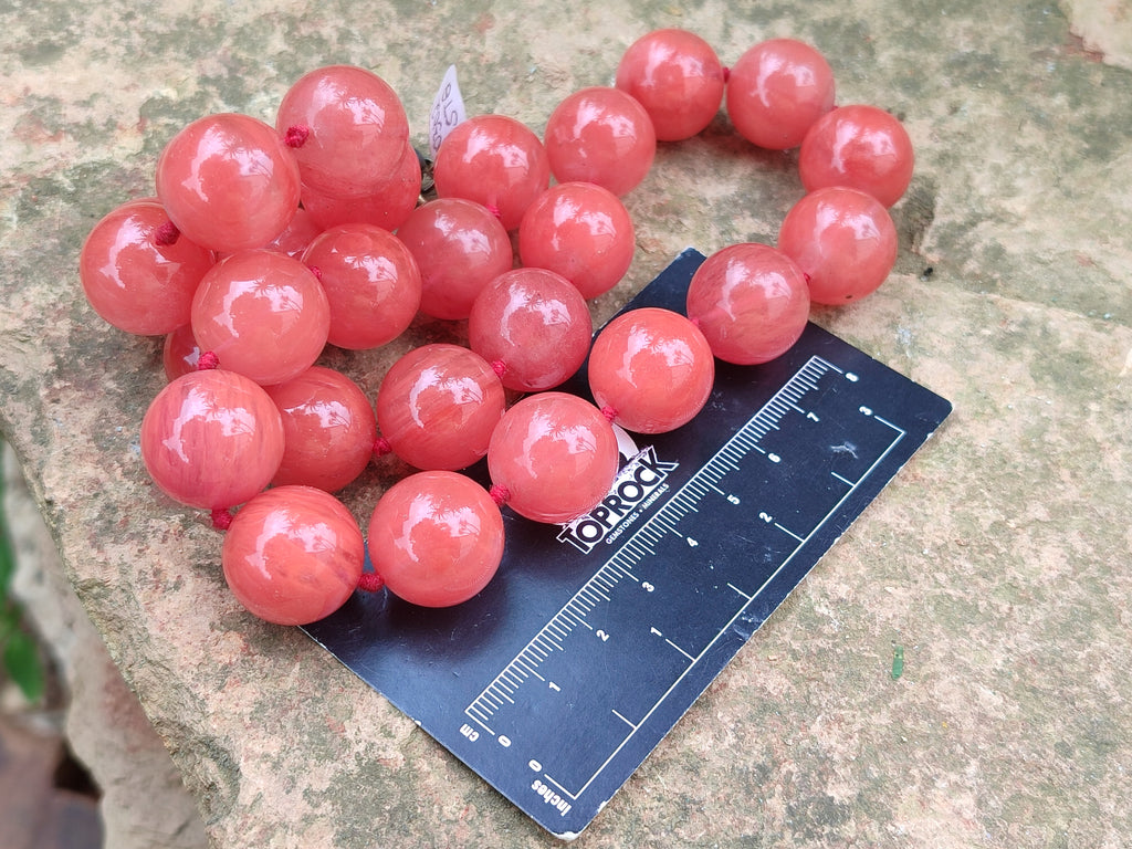 Hand Made Strawberry Quartz Bead Necklaces x 3 From China - Toprock Gemstones and Minerals 