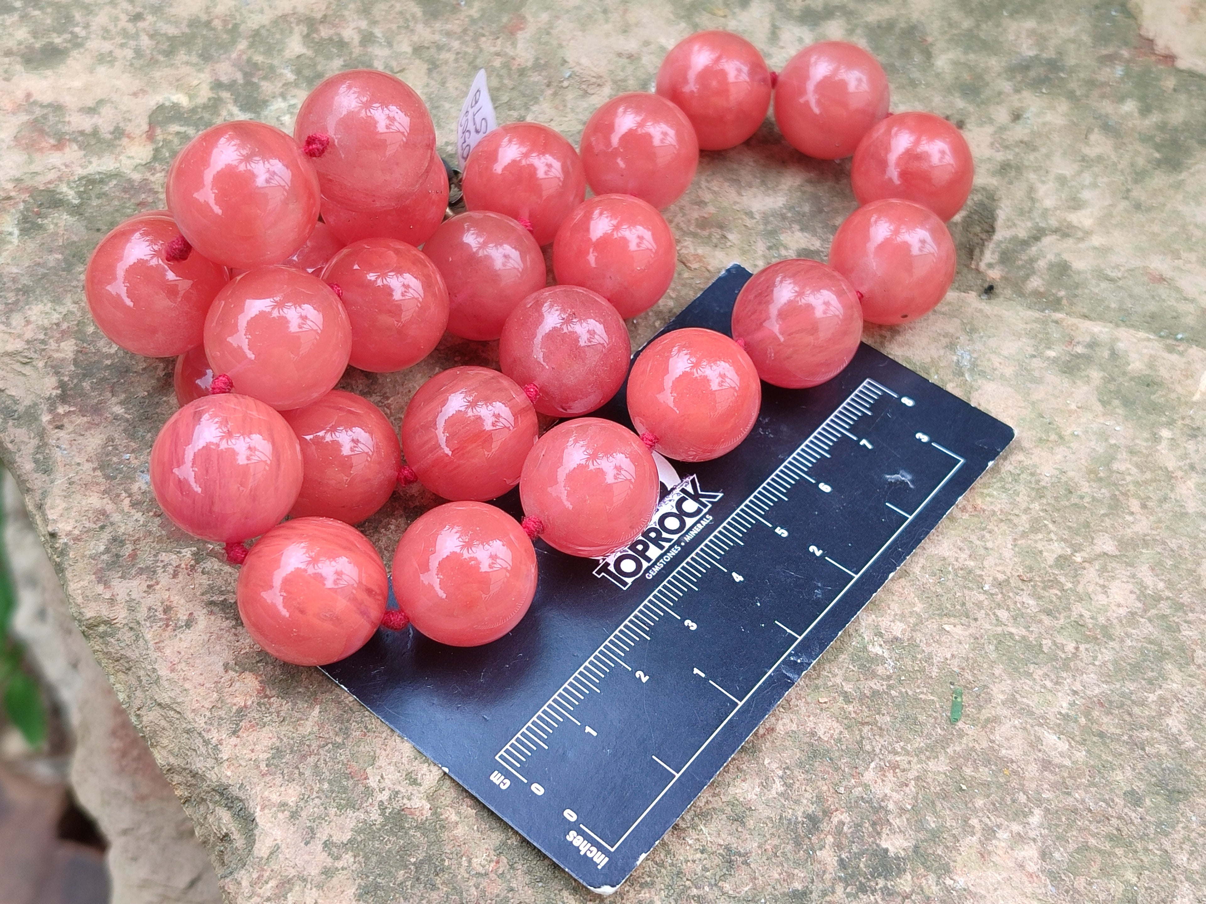 Hand Made Strawberry Quartz Bead Necklaces x 3 From China - Toprock Gemstones and Minerals 