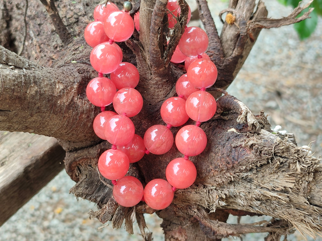 Hand Made Strawberry Quartz Bead Necklaces x 3 From China - Toprock Gemstones and Minerals 