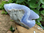 Natural Blue Lace Agate Geode Specimens x 4 From Malawi - Toprock Gemstones and Minerals 
