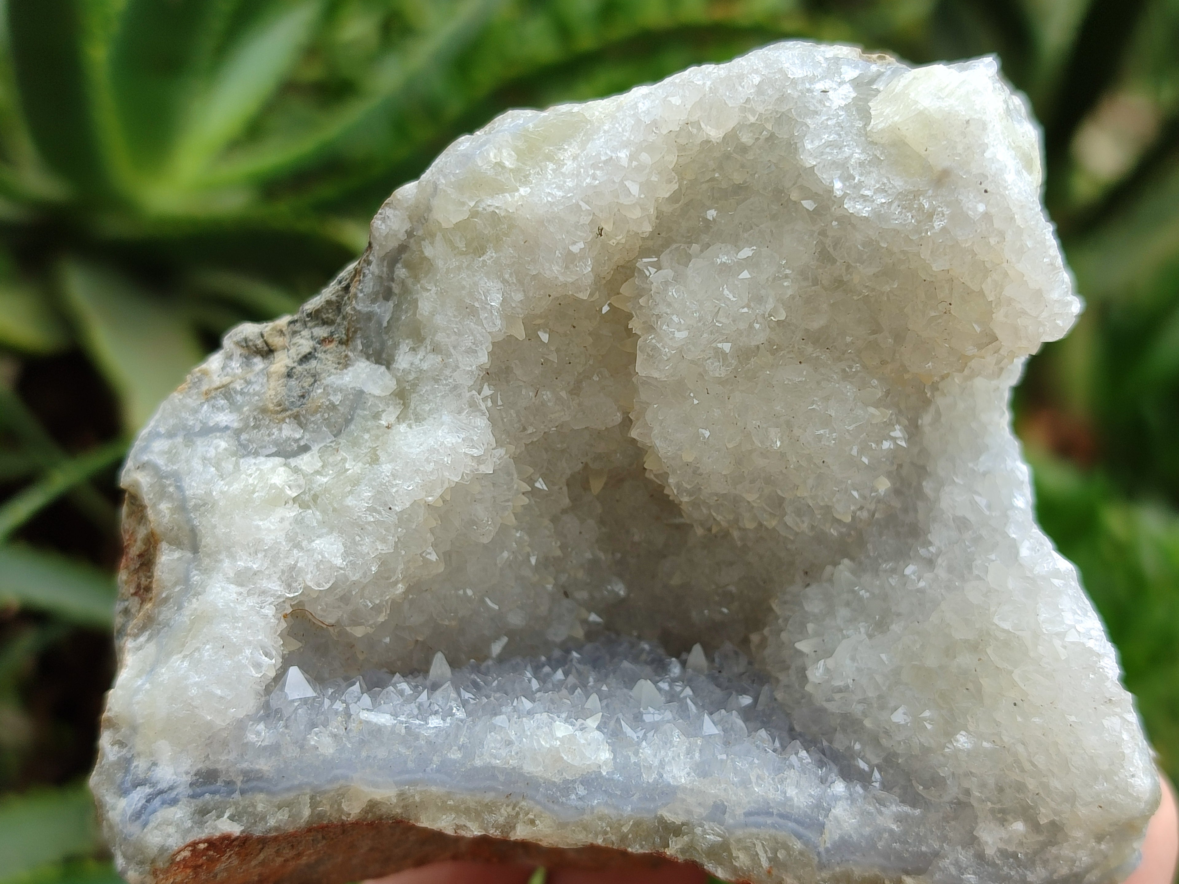 Natural Blue Lace Agate Geode Specimens x 4 From Malawi - Toprock Gemstones and Minerals 
