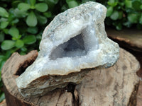 Natural Blue Lace Agate Geode Specimens x 4 From Malawi - Toprock Gemstones and Minerals 