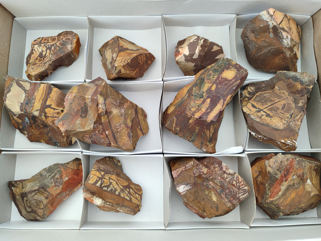 Natural Nguni Jasper Cobbed Specimens x 12 From Prieska, South Africa - Toprock Gemstones and Minerals 