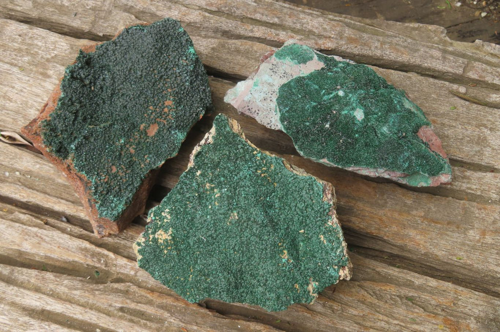 Natural Botryoidal Malachite Specimens x 6 From Tenke Fungurume, Congo - Toprock Gemstones and Minerals 