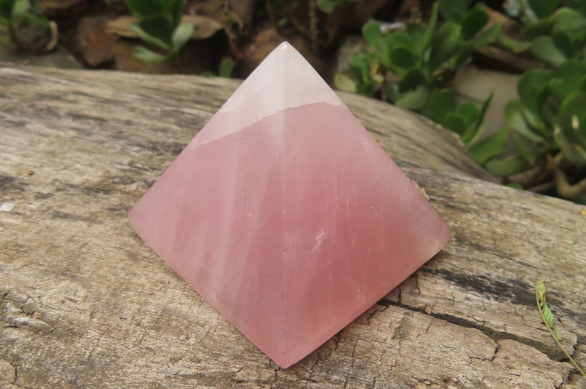 Polished Rose Quartz Pyramids x 4 From Madagascar - Toprock Gemstones and Minerals 