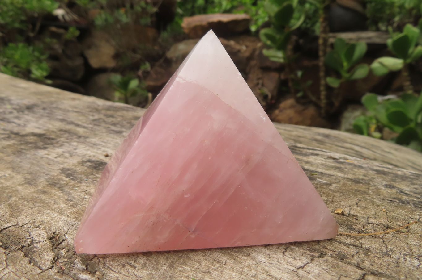 Polished Rose Quartz Pyramids x 4 From Madagascar - Toprock Gemstones and Minerals 