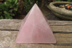 Polished Rose Quartz Pyramids x 4 From Madagascar - Toprock Gemstones and Minerals 