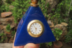 Hand Made Lapis Lazuli World Globe Clock x 1 From China - Toprock Gemstones and Minerals 