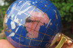 Hand Made Lapis Lazuli World Globe Clock x 1 From China - Toprock Gemstones and Minerals 
