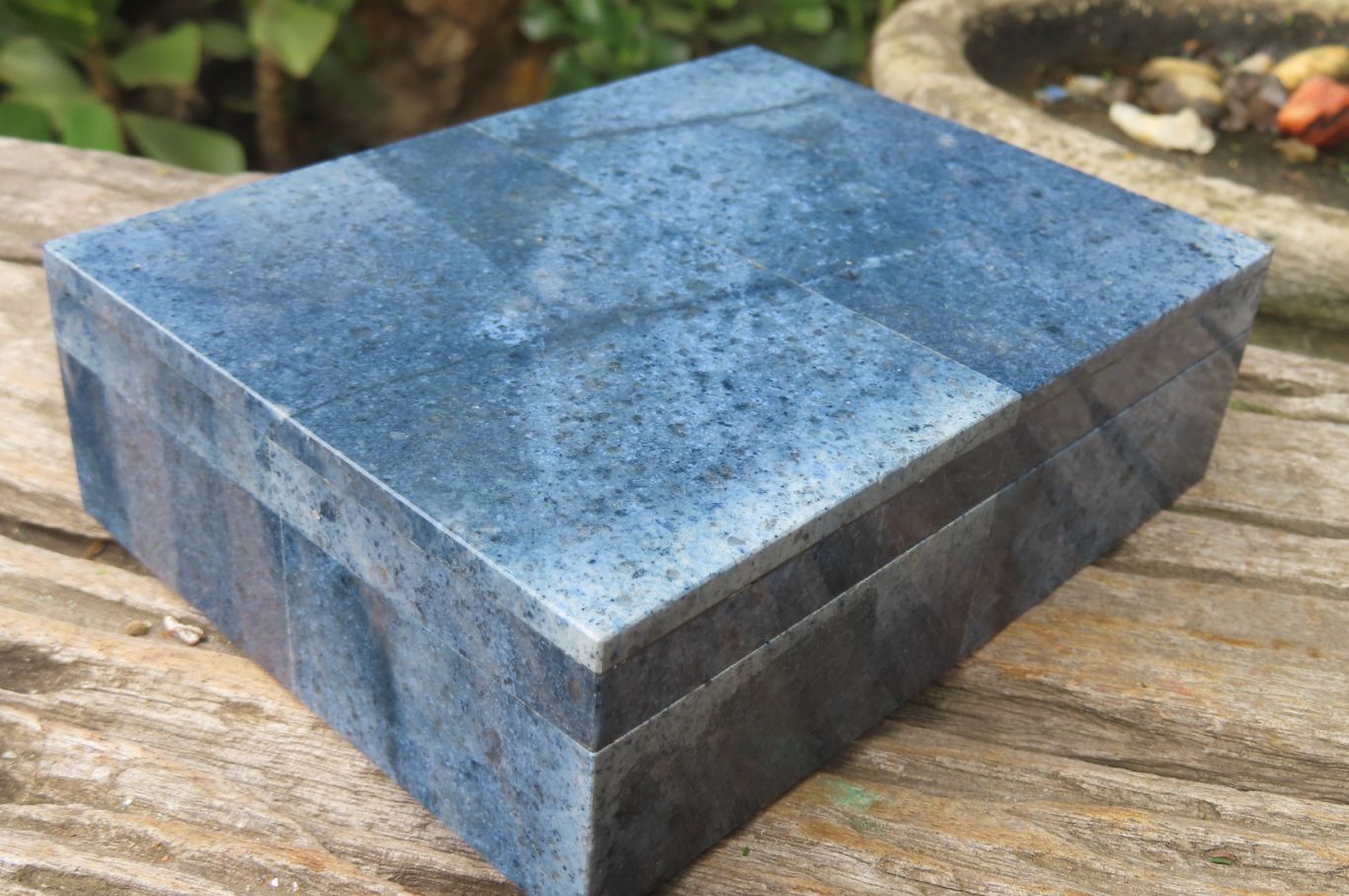 Hand Made Dumortierite Jewellery Box x 1 From Mozambique - Toprock Gemstones and Minerals 